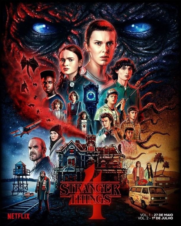 Naklejki na ścianę Naklejka Oryginalny Stranger Things 4 40x30 cm ...
