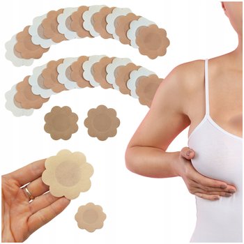 Naklejki na sutki plastry nasutniki nakładki na brodawki nalepki piersi BEŻ - Inna marka