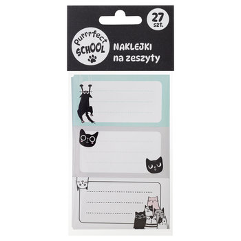 Naklejki Na Zeszyt, Purrrfect School, 3 Wzory, 27 szt. - Empik
