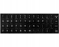 NAKLEJKI NAKŁADKI NALEPKI NA KLAWIATURĘ LAPTOPA PC QWERTY PL 13x13 MM Inna marka