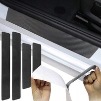 Naklejki Nakładki Ochronne Na Progi Samochodu Folia Zestaw 4 Szt Carbon