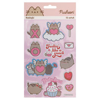 Naklejki, Pusheen Love, Kotki, Wypukłe, 12 Sztuk