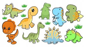 Naklejki samoprzylepne dla dzieci dinozaury Dino 1, 100x50 cm - Naklejkolandia