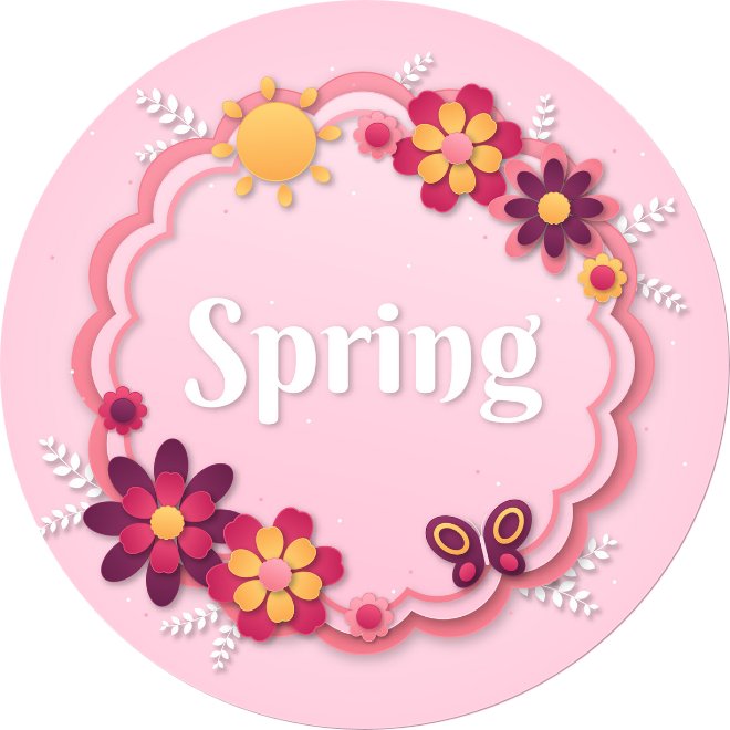 Naklejki SPRING 4cm / 105szt. - E-Plumeria | Sklep EMPIK.COM