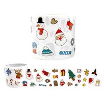 Naklejki Świąteczne Boże Narodzenie Ozdoby Na Prezenty Rolka 300 Sztuk