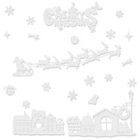 Naklejki Świąteczne na Okno Szybę Święta Śnieżynki Ozdoby Samoprzylepne XXL