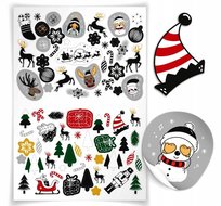 NAKLEJKI ŚWIATECZNE NA PREZENT SAMOPRZYLEPNE OZDOBNE NA MIKOŁAJKI ŚWIĘTA