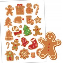 Naklejki Świąteczne Świeta Pierniczki Ozdobne Y3