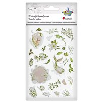 Naklejki transferowe kwiaty i liście Titanum