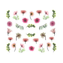 Naklejki wodne do paznokci kwiaty BN-1100