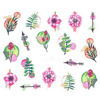 Naklejki wodne do paznokci Nr BN 1753