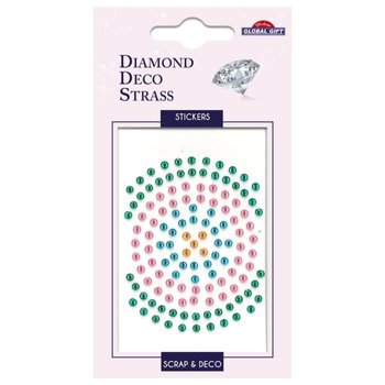 Naklejki z kryształkami - Diament - Jasne kolory - Global Gift