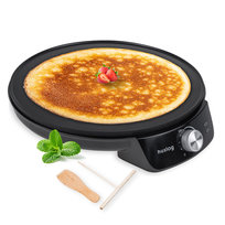 Naleśnikarka mocna, czarna - Huslog 1200W – patelnia do naleśników - 29 cm Huslog