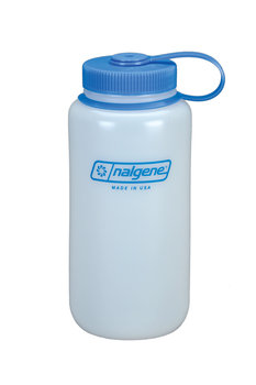 Nalgene, Butelka, Wide-Mouth Round Loop-Top Bottle, niebieski, 1 l - Nalgene