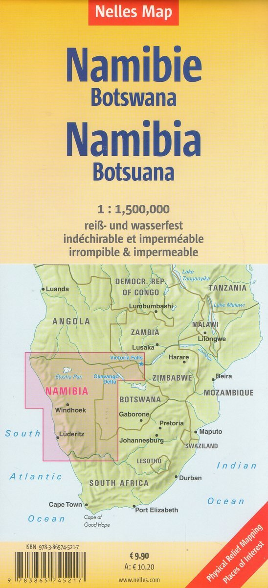 Namibia Botswana Mapa 1 1 500 000 B Iext122676266 