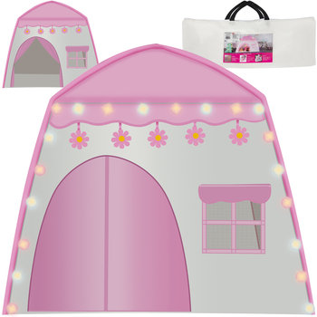 Namiot dla Dzieci Domek Zamek do Domu Ogrodu Pałac Zestaw + Girlanda LED KRUZZEL - Kruzzel