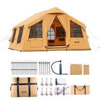 Namiot dmuchany 8-12 os. składany pompka luksusowy glamping z piecem Vevor