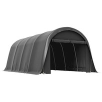 Namiot garażowy Outsunny Carport 3x6 m, wodoodporny, z odpinanymi ścianami bocznymi, dużymi, zwijanymi drzwiami, łukowym dachem, zimowym namiotem garażowym z filtrem UPF50+, SUV-a, łodzi, ciemnoszary