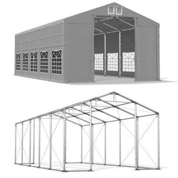 Namiot Imprezowy Całoroczny 8x10 Szary WINTER PLUS ISD - Das Company