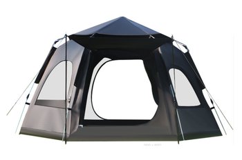 Namiot Kempingowy Samorozkładający Się Turystyczny 280X240X160Cm 8 Osobowy Czarny Perfectlife - Inna marka