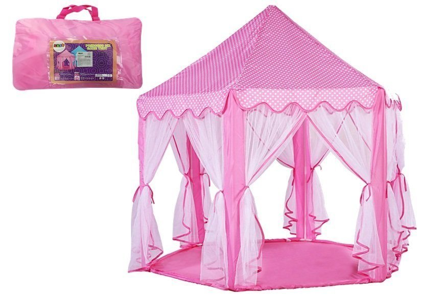 Zdjęcia - Domek LEAN Toys Namiot Księżniczki Różowy w Torbie Zasłony 6 Ścian 