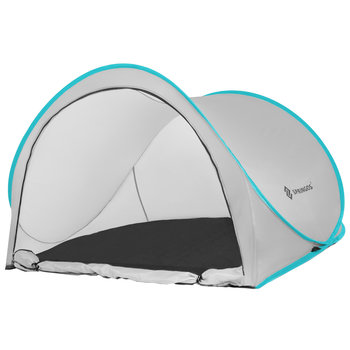 Namiot samorozkładający się pop up 200x120x110 cm szaro-niebieski - Springos