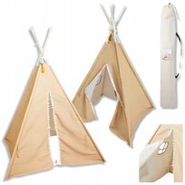 NAMIOT TIPI 120 x 120 x 160 cm DOMEK DLA DZIECKA Iglo Wigwam PREZENT BEŻOWY