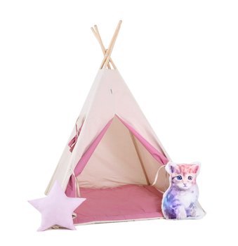 Namiot tipi dla dzieci, bawełna, 110x160 cm, kotek, gumijagódka - Sówka Design
