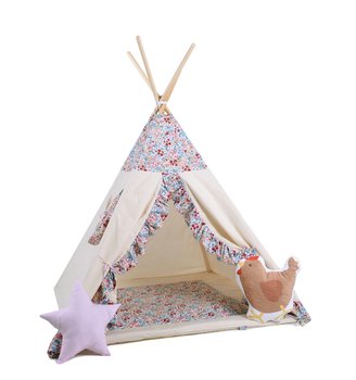 Namiot tipi dla dzieci, bawełna, kura, łączka zajączka - Sówka Design
