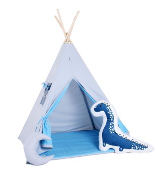 Namiot tipi dla dzieci, bawełna, okienko, dinozaur, bajkowy sopelek - Sówka Design