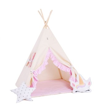 Namiot tipi dla dzieci, bawełna, okienko, jednorożec, słodki raj - Sówka Design