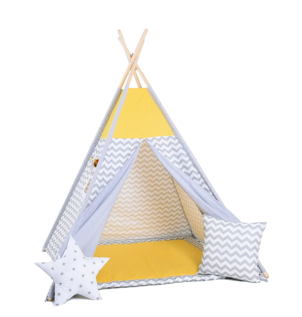 Zdjęcia - Domek Namiot tipi dla dzieci, bawełna, okienko, poduszka, słoneczne fale