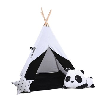 Namiot tipi dla dzieci, bawełna, panda, biała mewa - Sówka Design