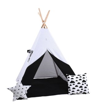 Namiot tipi dla dzieci, bawełna, poduszka, biała mewa - Sówka Design