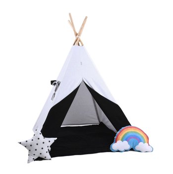 Namiot tipi dla dzieci, bawełna, tęcza, biała mewa - Sówka Design