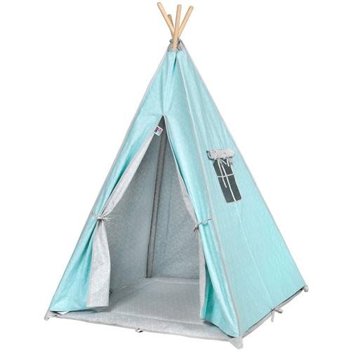Namiot Tipi, PlayTo, szaro turkusowy PlayTo | Sklep Namiot z tunelem PlayTo, 3w1 PlayTo | Sklep EMPIK.COM