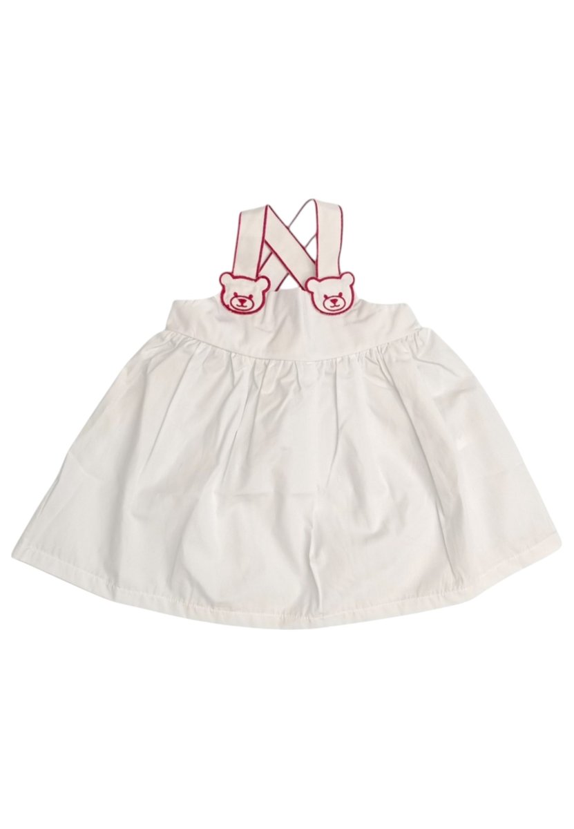 Nanán Nanan - Abito Bianco C/orsetti Rossi E25585