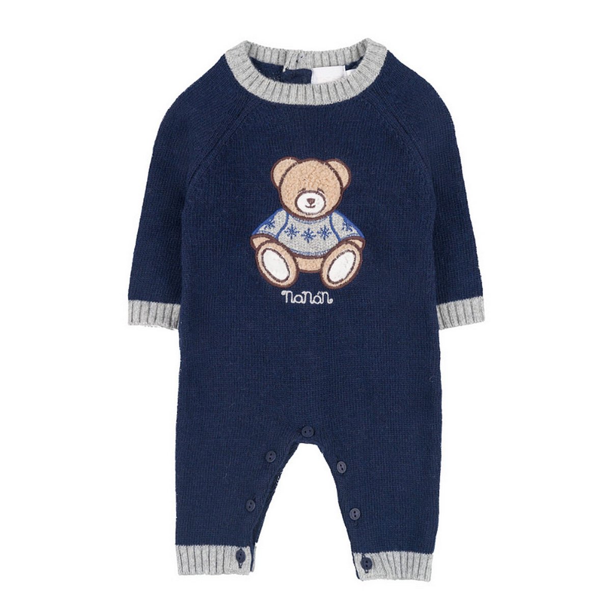 Nanán Nanán Nanan - Tutina In Filo Blu C/Orsetto I24104