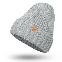 Nandy Czapka Zimowa Damska Męska Wywijana Gładka Beanie Ciepła Na Zimę - Czap-Wyw-Bis-J-Sza NANDY