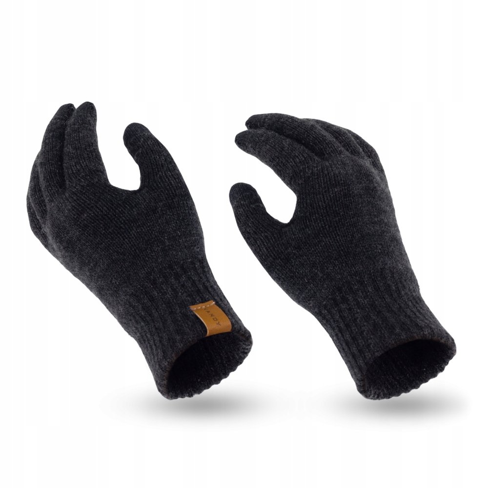 Nandy, Rękawiczki męskie dotykowe, NRM-16180-02-CM-SZAR-Zdjęcie-0