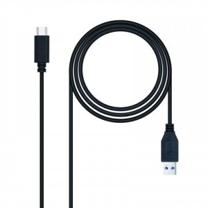 NANOCABLE 10.01.4000 – Kabel USB 3.1 Gen2, główne zastosowanie do telefonów komórkowych, tabletów, prędkość transferu do 10 Gb/s, ładowanie do 3 amperów, męski na męski, czarny, 50 centymetrów - NANOCARE