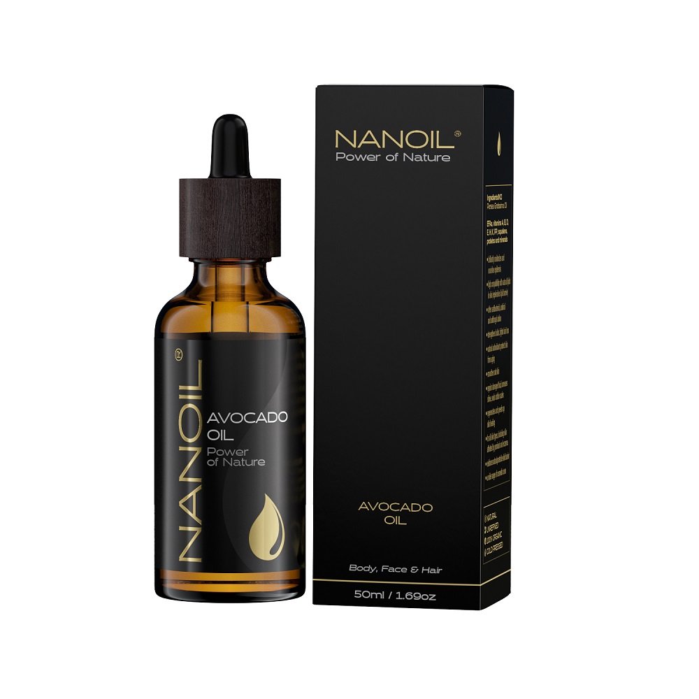 Nanoil Avocado Oil, Olej z awokado do pielęgnacji włosów i ciała 50ml-Zdjęcie-0