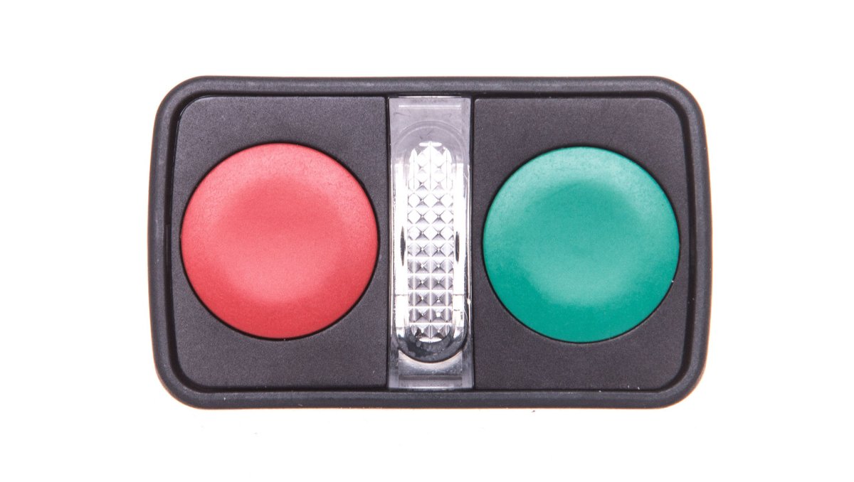 Фото - Вимикач Schneider Napęd przycisku podwójny zielony/czerwony /O-I/ z podświetleniem z samopow 