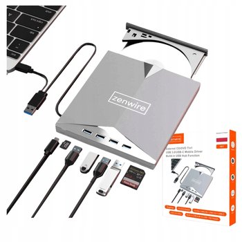 Napęd Zewnętrzny CD DVD Odtwarzacz Nagrywarka Płyt Przenośny HUB USB-C 3.0 - Inny producent