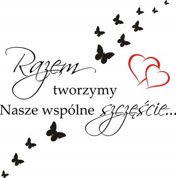 Napis na ścianę naklejka 100cm, Razem... 281 multikolor - Naklejkolandia