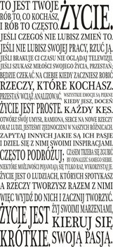 Napis na ścianę naklejka 120x60cm wybór koloru To jest twoje życie... 29 - Naklejkolandia