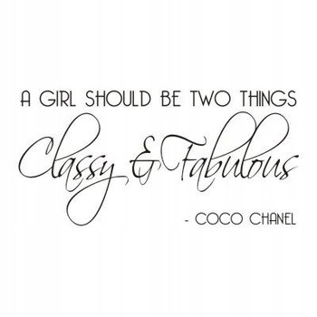 Napis na ścianę naklejka - Coco Chanel - 113, 200x100 cm - Naklejkolandia
