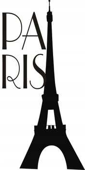 Napis na ścianę naklejka Paris, Paryż Eiffel 144, 200x100 cm - Naklejkolandia