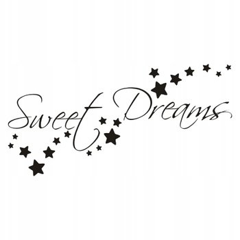 Napis na ścianę słodkich snów naklejka 100x50cm wybór koloru - Sweet Dreams 259 - Naklejkolandia