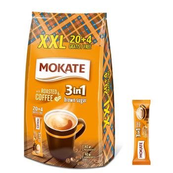 Napój Kawowy 3w1 Instant Brown Sugar 3in1 Mokate Mix Kawowy 24szt - Mokate